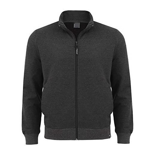 Imako® felpa da uomo di alta qualità, con chiusura lampo, antracite. , xxl