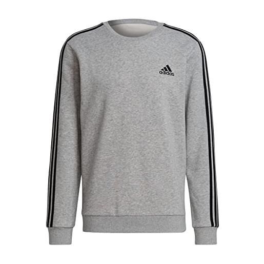 adidas m 3s fl swt felpa da uomo, brgrin/nero, 3xl