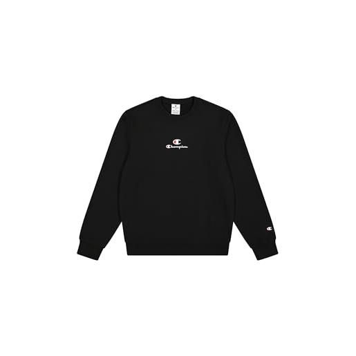 Champion legacy - felpa girocollo con grafica, nera (kk001), l, nero (kk001), l