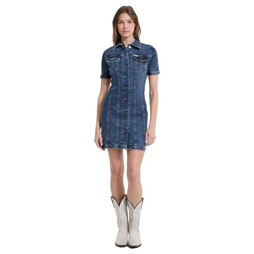 GUESS abito donna in jeans w5yk55d5r11 (it, testo, m, regular, regular, blu)