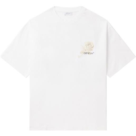 Off-White t-shirt con stampa roses arrows - bianco