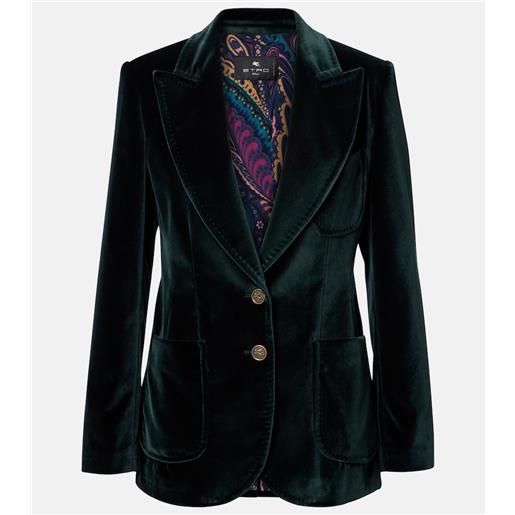 Etro blazer in velluto di cotone