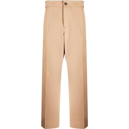 Maison Kitsuné pantaloni sartoriali dritti - marrone
