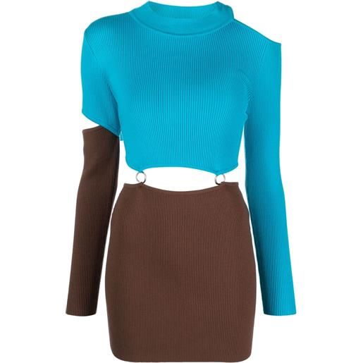 Andersson Bell abito bicolore con cut-out - blu