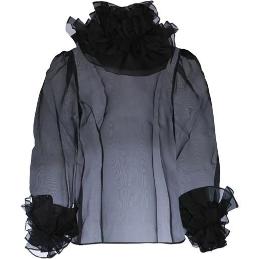BODE blusa con ruches - nero