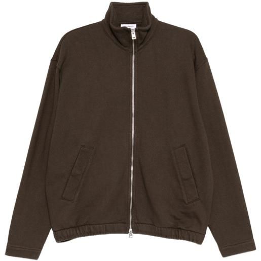 Norse Projects felpa con cappuccio e zip - marrone