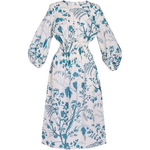 ERDEM abito midi con stampa - bianco