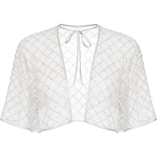 Fleur Du Mal top con decorazione - bianco