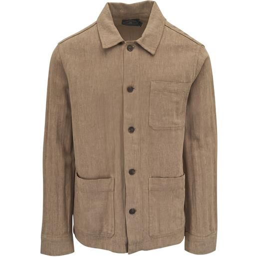FAHERTY giacca con bottoni e tasche applicate - marrone