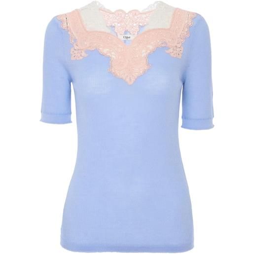 Chloé maglione a coste - blu