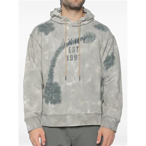 Armani Exchange felpa con cappuccio e logo - toni neutri