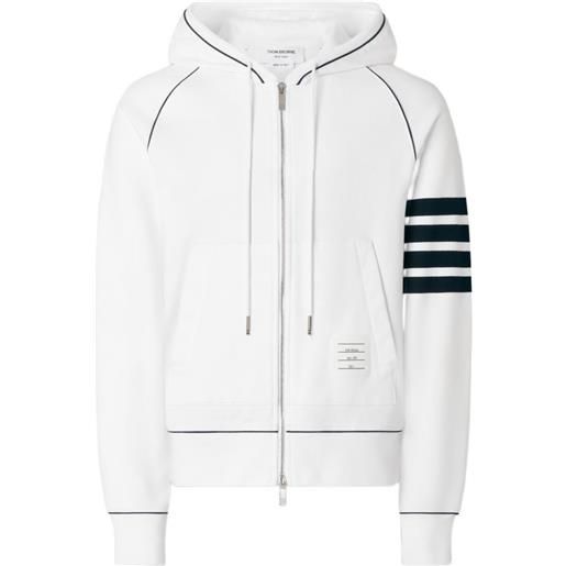 Thom Browne felpa loopback con cappuccio - bianco
