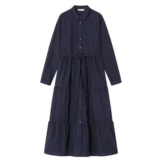 Springfield 3. Fq. Vestido midi popelin liso vestito casual donna