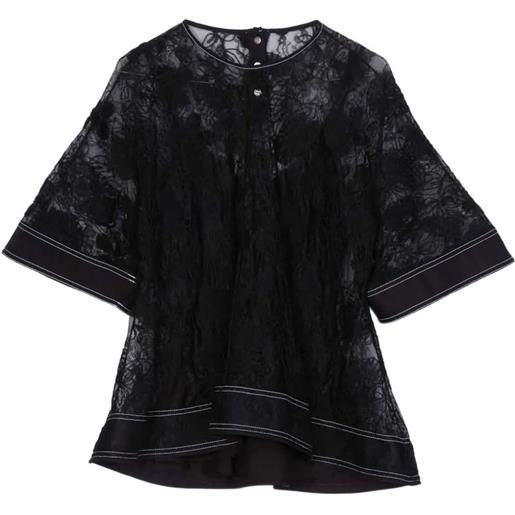 3.1 Phillip Lim top con applicazione - nero
