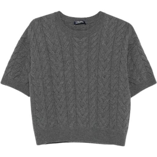 S'MaxMara 's max mara - maglia dominus in lana grigio medio