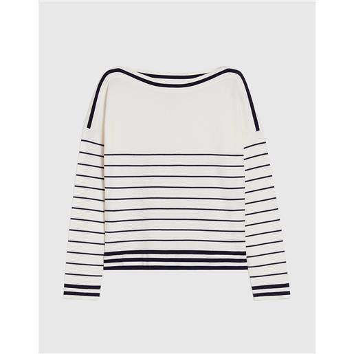 Penny Black pemnnyblack marinière in maglia stretch colore avorio/blu