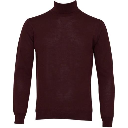 Cashmere Company cashmere e company dolcevita uomo in lana merinos, bordeaux