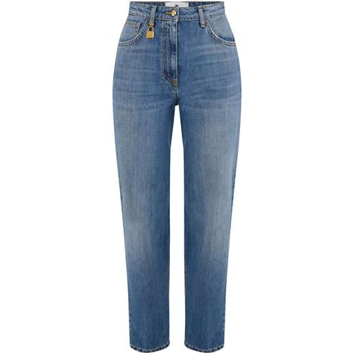 Elisabetta Franchi jeans donna cinque tasche a ovetto, denim