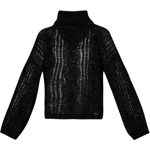 Liu Jo dolcevita donna a trecce, nero