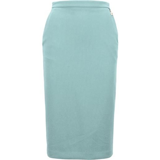 Elisabetta Franchi gonna midi con charm, acqua marina