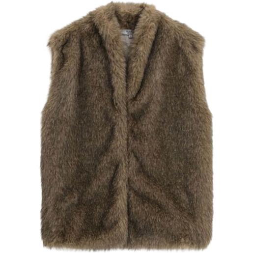 Please gilet donna in ecopelliccia, cammello