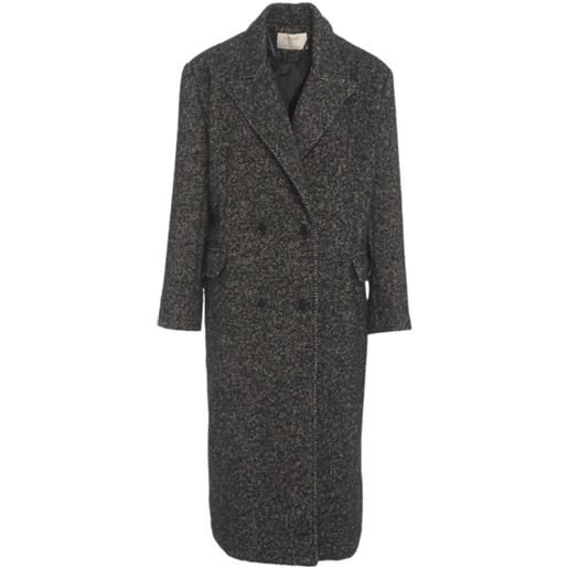 Kaos cappotto donna doppiopetto fantasia spinata, fantasia