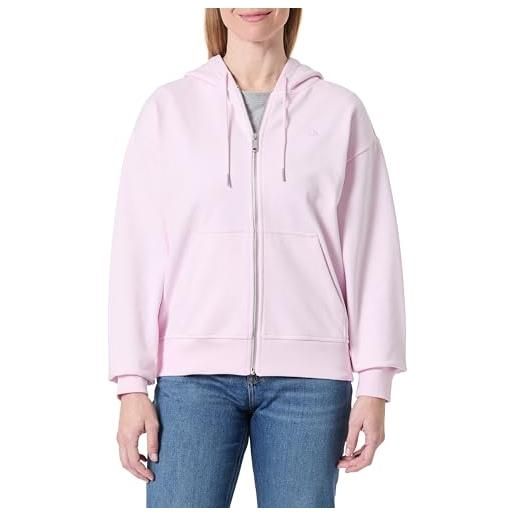 Calvin Klein felpe da donna archive logo french terry fz hoo lv047b237g, rosa (rosa perlato), m, rosa (rosa perlato), m