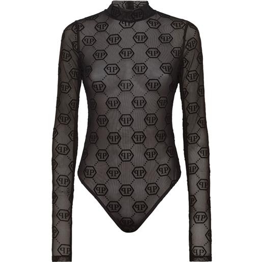 Philipp Plein body con monogramma - nero