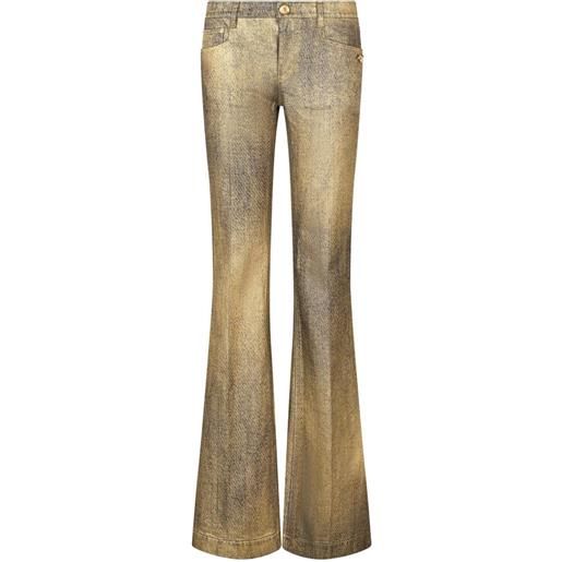 Roberto Cavalli jeans svasati con effetto sfumato - oro