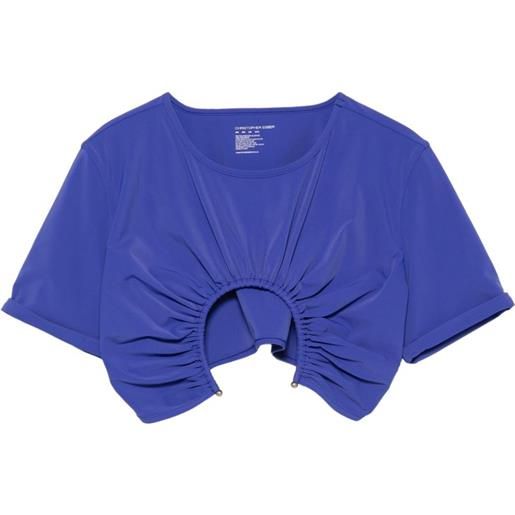 Christopher Esber top a maniche corte - blu