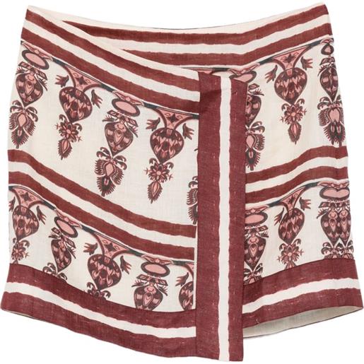Johanna Ortiz roots pattern mini skirt - toni neutri