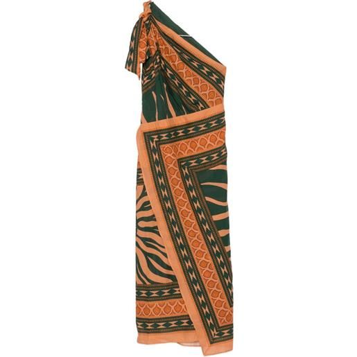 Johanna Ortiz embracing courage one-shoulder midi dress - verde