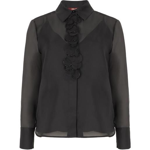 Max Mara blusa con ruches - nero