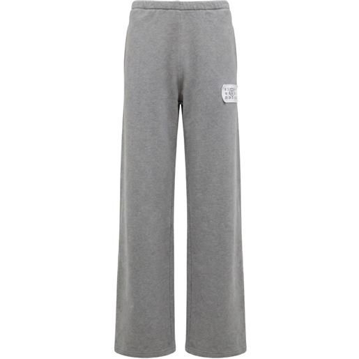 MM6 Maison Margiela pantaloni sportivi con applicazione - grigio