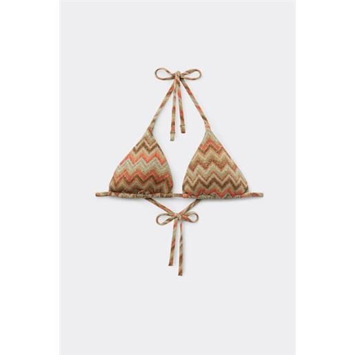 Tezenis bikini triangolo imbottitura estraibile luxury chevron donna multicolore