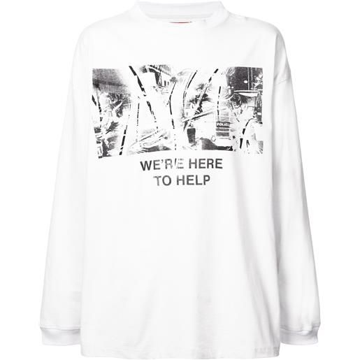 424 felpa oversize - bianco