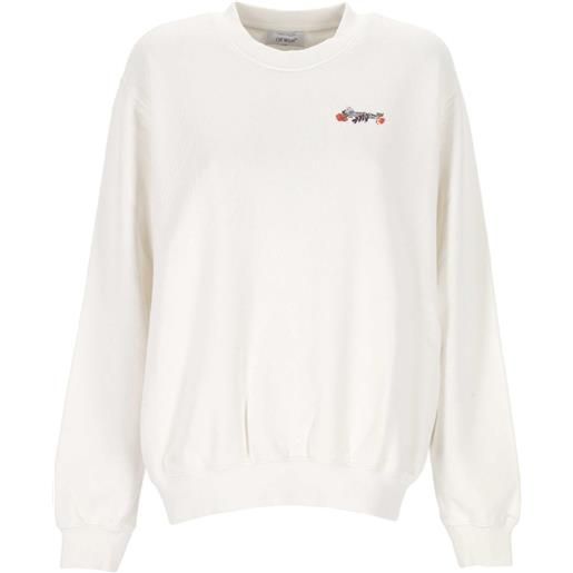 Off-White floral-print sweater - bianco