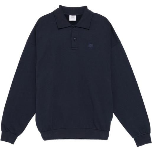 VETEMENTS felpa con ricamo - blu