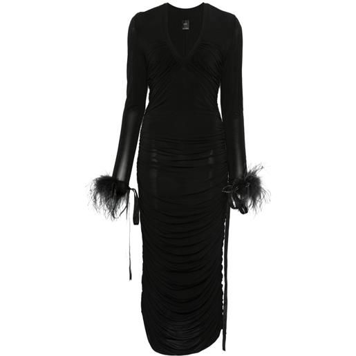 PINKO abito midi con decorazione - nero