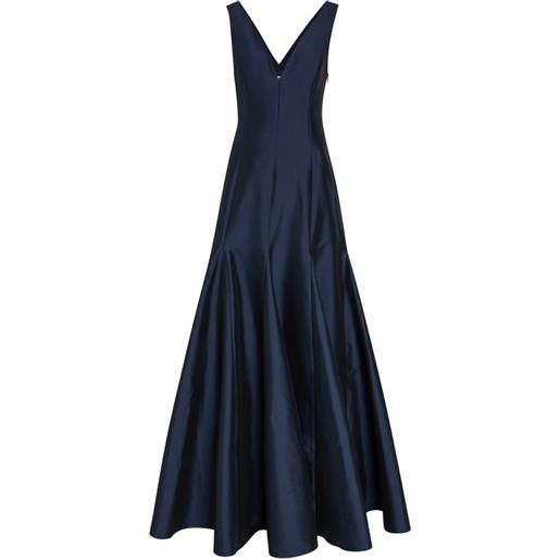 Bernadette abito lungo aure con scollo a v - blu