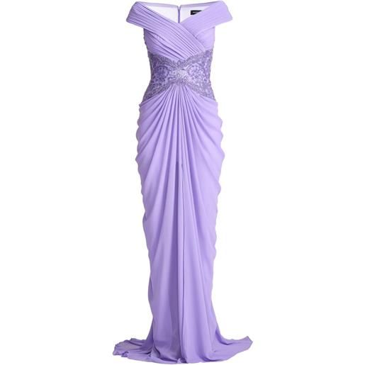 Tadashi Shoji abito con ricamo - viola