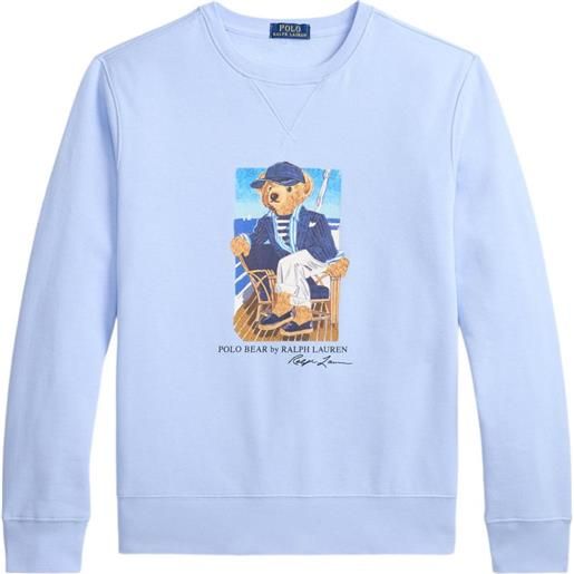 Polo Ralph Lauren felpa con stampa bear - blu