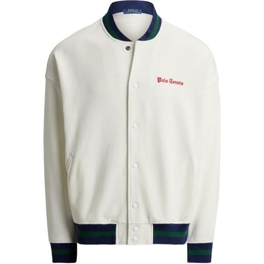 Polo Ralph Lauren giacca con bordo a righe - bianco
