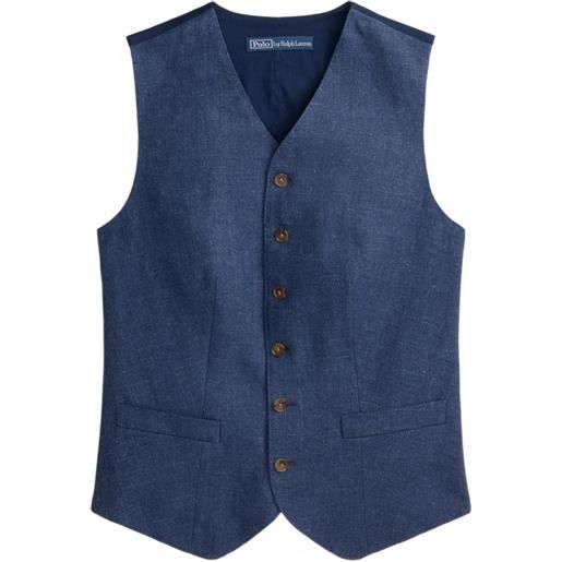 Polo Ralph Lauren gilet con bottoni - blu