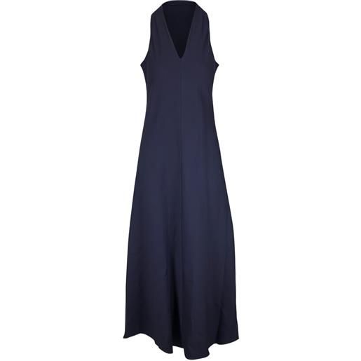 Peter Cohen abito lungo smanicato con scollo a v - blu