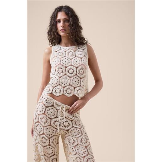 Calzedonia top crochet bianco