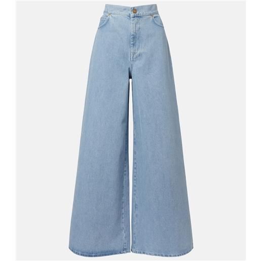 Max Mara jeans a gamba larga e vita alta