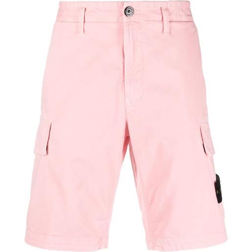 Stone Island bermuda con applicazione - rosa