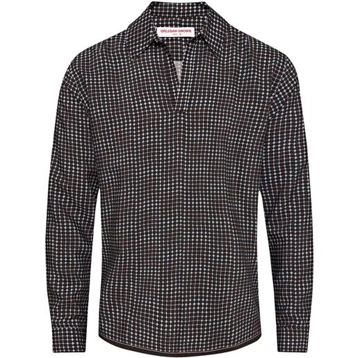 Orlebar Brown camicia ridley tiescape - nero
