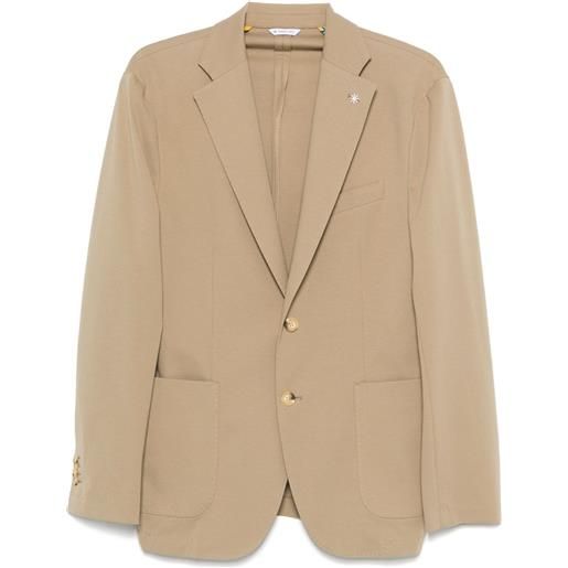 Manuel Ritz blazer con spilla - toni neutri